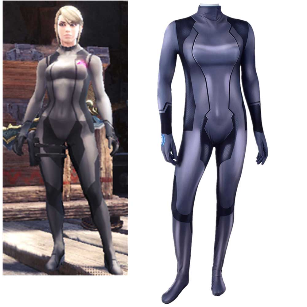 zéro Costume Samus sombre cosplay costume Superwoman Zentai jeu METROId