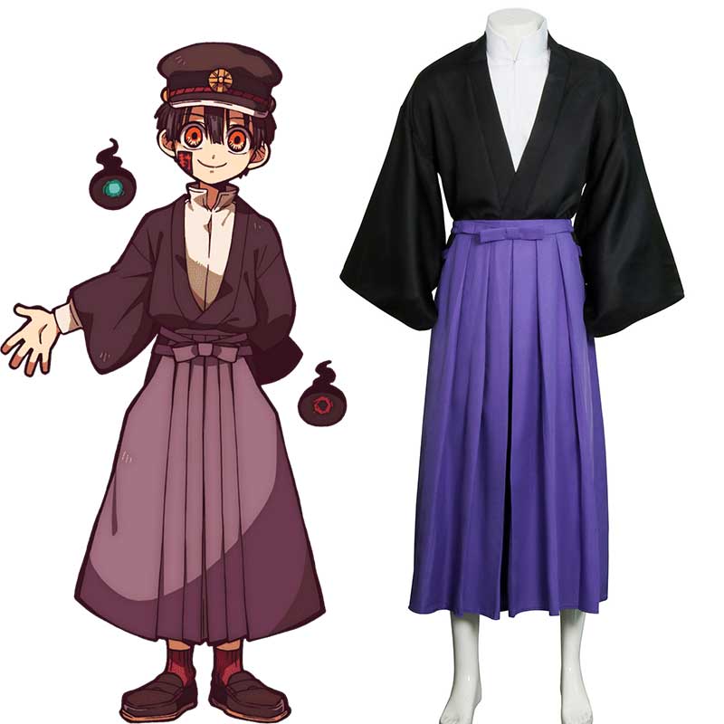 Yugi Kendo Halloween cosplay costume toilettes assortis Hanako-kun Pantalon Hakama Samurai Kimono Set Tsukasa-Takerlama