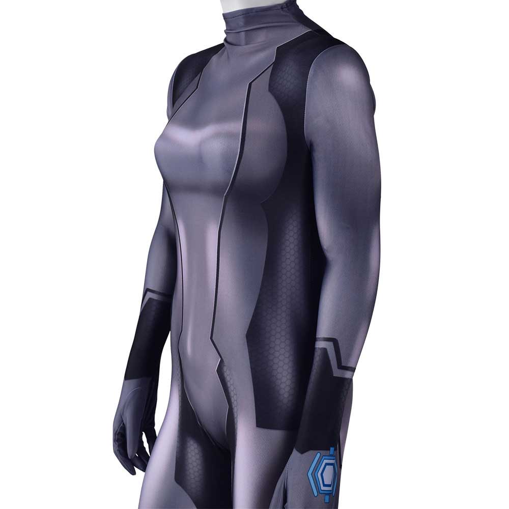 dark Zero Suit Samus Cos jouer Costume Zentai Superwoman Metroid