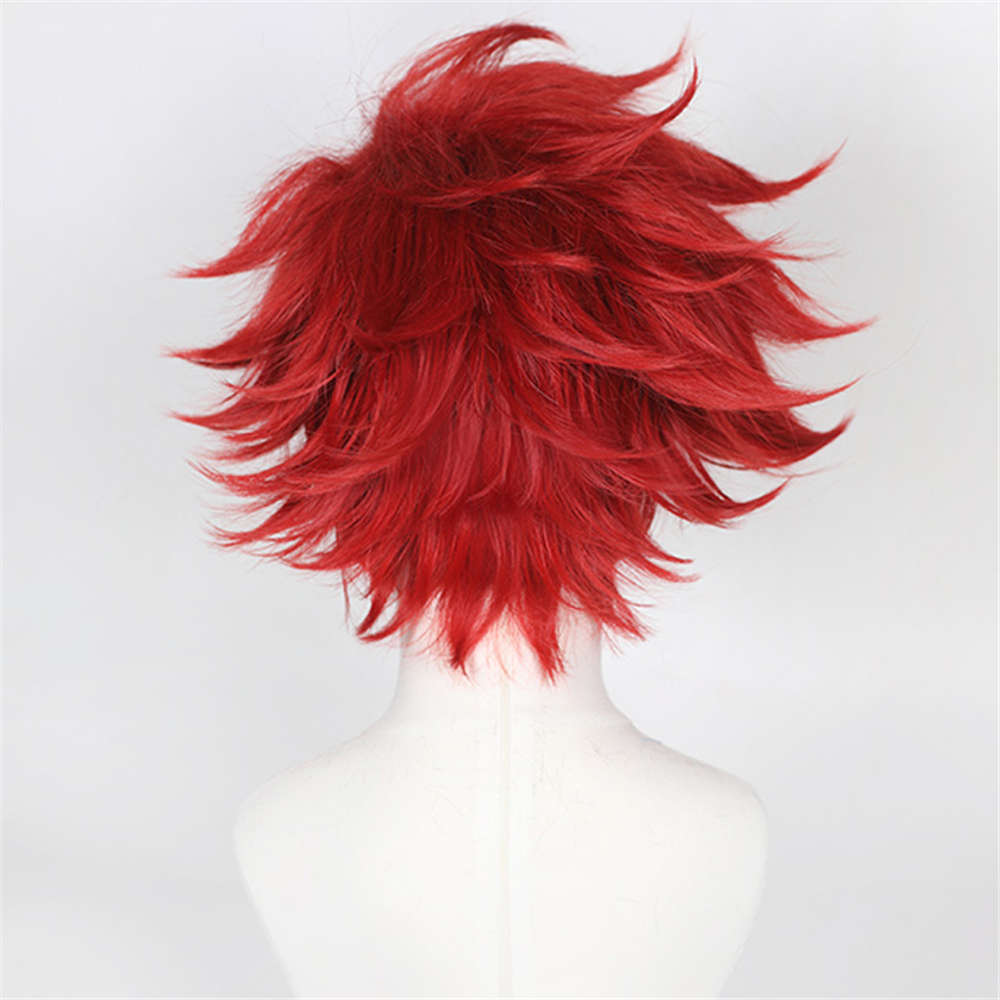 Anime SK8 le cosplay Infinity Reki perruque hommes rouges cheveux courts bouclés Couvre-chef Halloween Carnaval Party Props-Takerlama