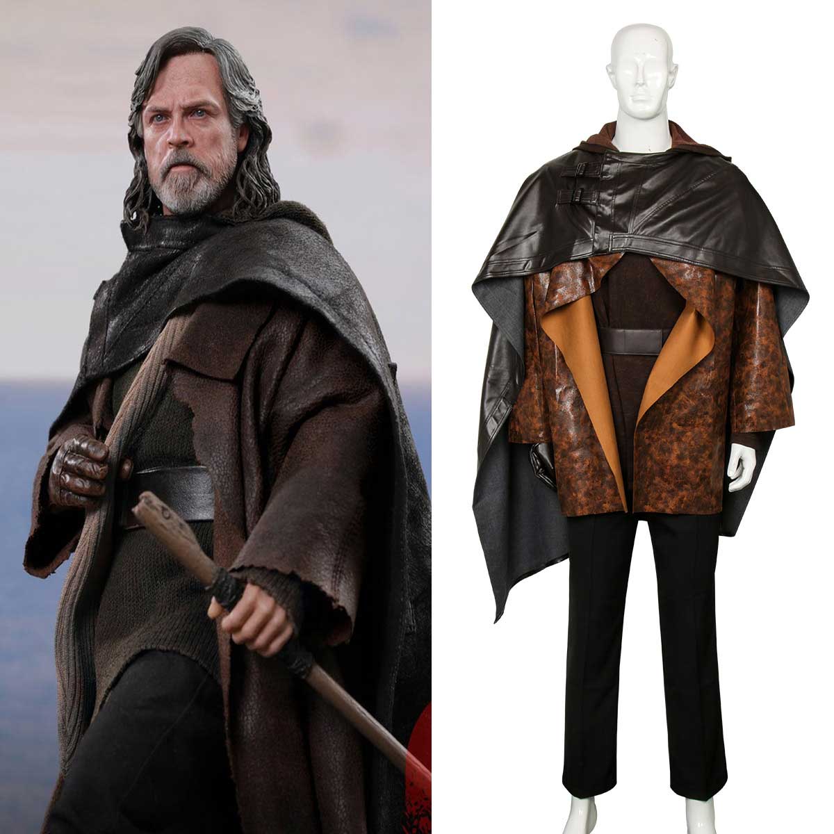 Star Wars Jedi Luke Skywalker dernière Cospaly Costume