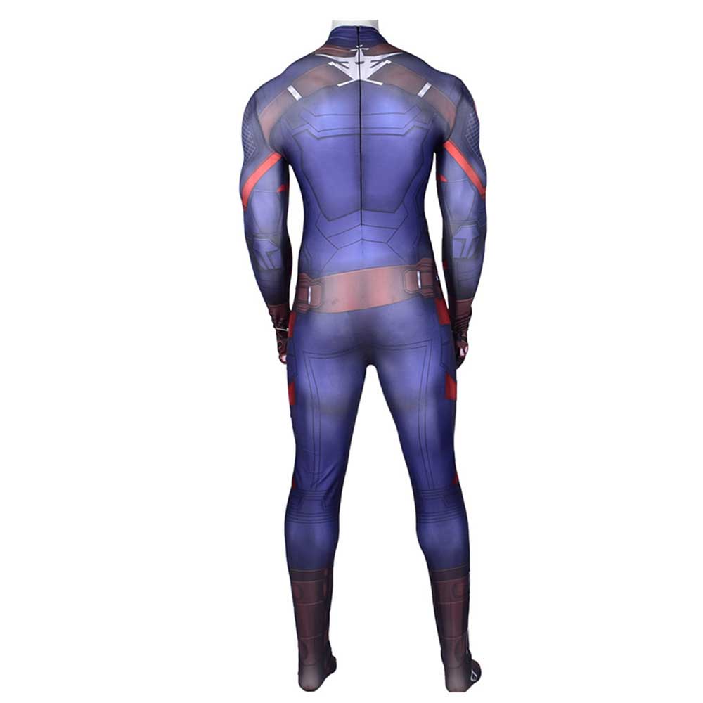 Marvel Avengers: Endgame Steven Rogers capitaine Amérique du cosplay costume Zentai