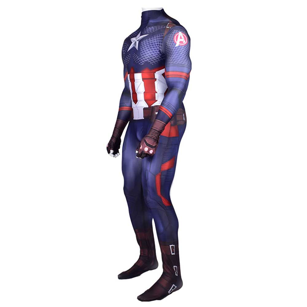 Marvel Avengers: Endgame Steven Rogers Captain America cosplay costume Zentai