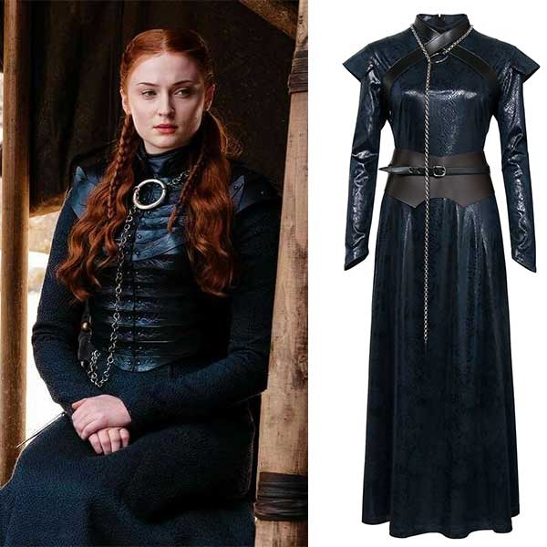 Game of Thrones 8 Sansa Stark cosplay Costume d'Halloween Tenues