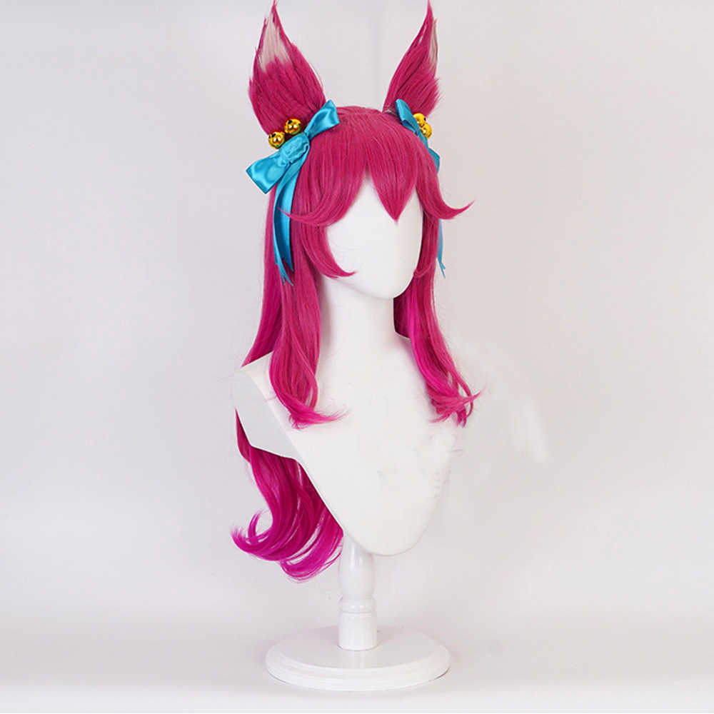 Jeu League de légendes Spirit Blossom Ahri cosplay perruque cheveux violet