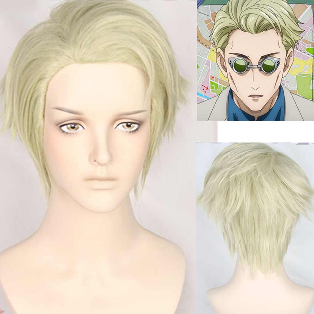 anime jujutsu kaisen kaisen nanami kento cosplay perruque courte cheveux brun brun masquerade-takerlama