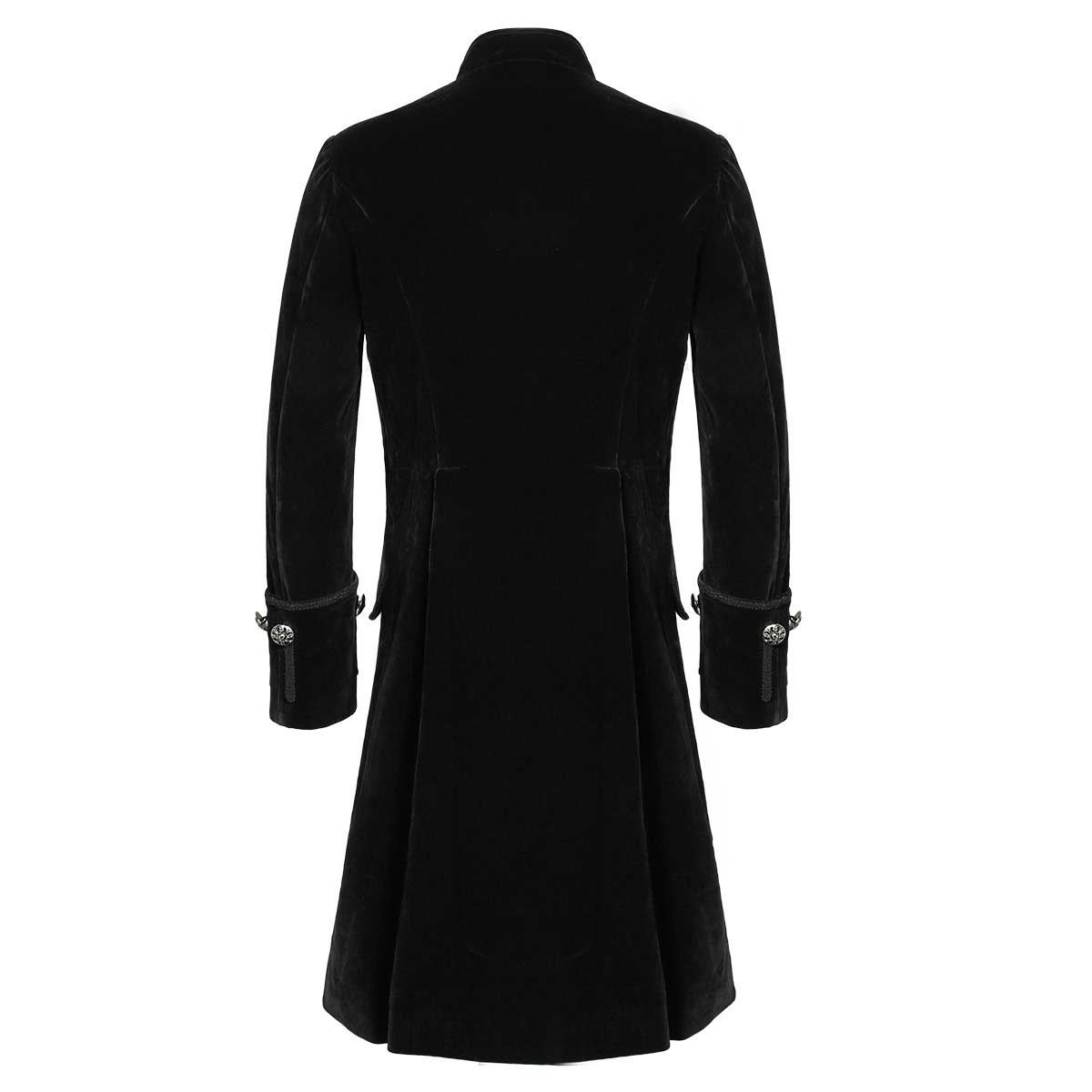 Mens velvet goth goth manteau de frocotte victorien