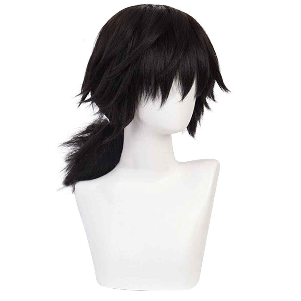 giyuu tomioka noir cosplay wig wig anime dem sur Slayer: Kimetsu Pas Yaiba cheveux -Takerlama