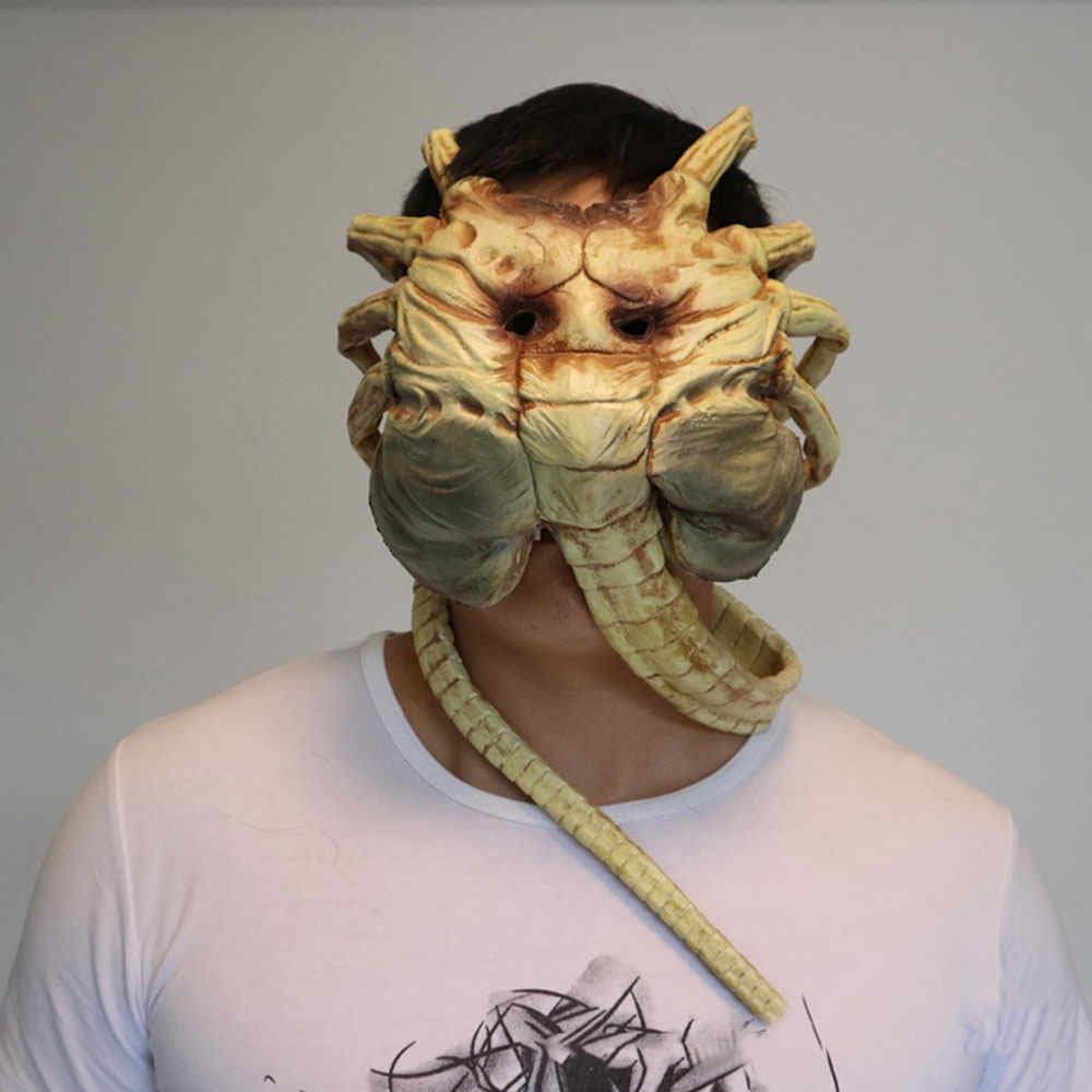 Facehugger Masque latex Alien face Halloween Costume Alliance Prop Effrayant griffes d'insectes-Takerlama