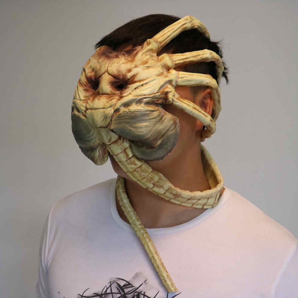 Facehugger Latex Masque Alien Costume Alliance Halloween Prop Effrayant griffes insectes-Takerlama