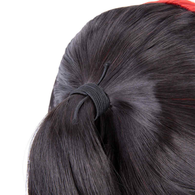 Harley Quinn cosplay rouge perruque noire du film Suicide Squad