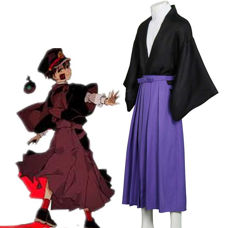 Yugi Kendo Halloween cosplay costume toilettes assortis Hanako-kun Pantalon Hakama Samurai Kimono Set Tsukasa-Takerlama