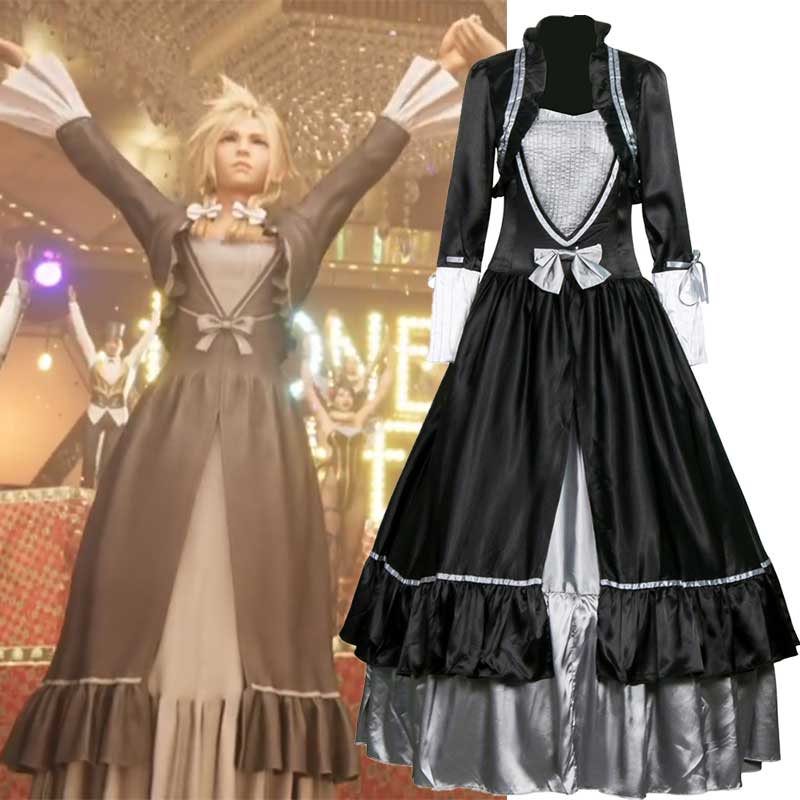 Jeu Final Fantasy VII Remake 7 Final Fantasy VII Remake jeu Femmes Outfit Cloud Strife cosplay costume-Takerlama