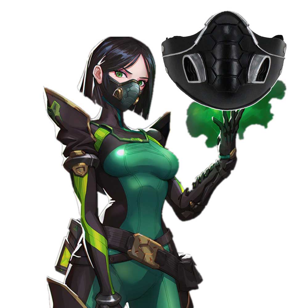 Riot Games Valorant Viper Latex Half visage Masque Halloween Cosplay Carnaval mascarade Accessoires Prop-Takerlama