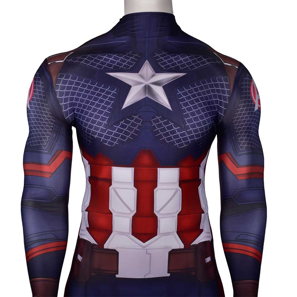 Marvel Avengers: Endgame Steven Rogers Captain America cosplay costume Zentai