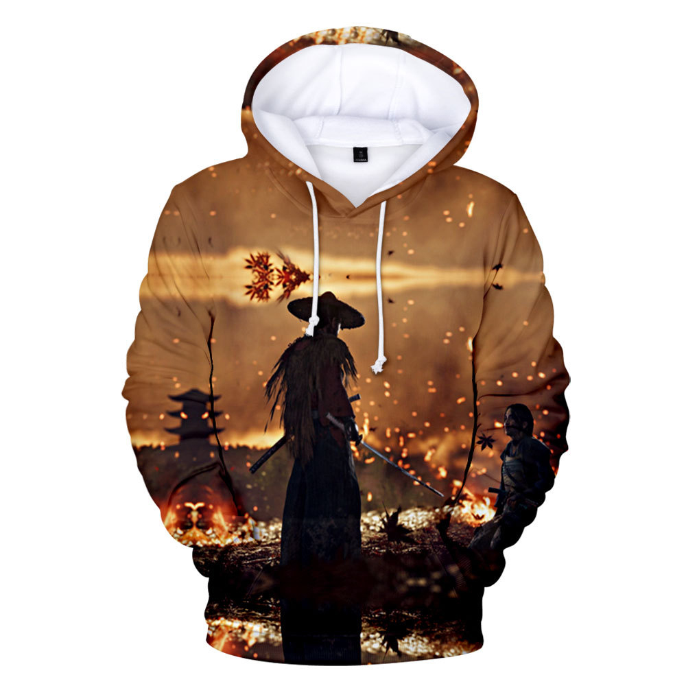 Ghost jeu Tsushima Samurai Sakai Pull Hoodies 3d Print Sweat-Takerlama