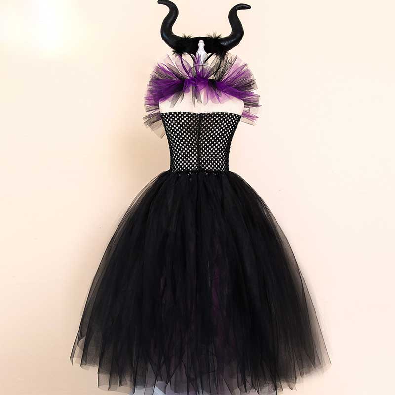 maléfique diabolique queen filles halloween fantaisie robe tutu